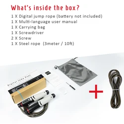 Jump Rope Digital Counter for Indoor/Outdoor Fitness Training Boxing Adjustable Calorie Skipping Rope Workout unisex KYTO2106B