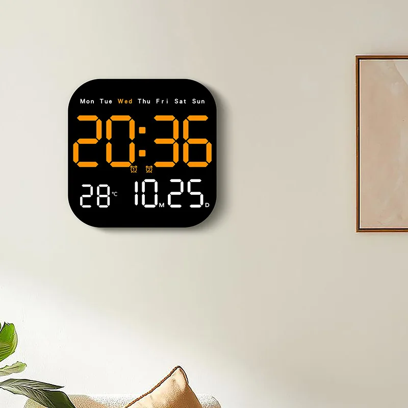 New 6650 multi-functional LED electronic clock fresh wall table clock hanging and standing dual-purpose clock