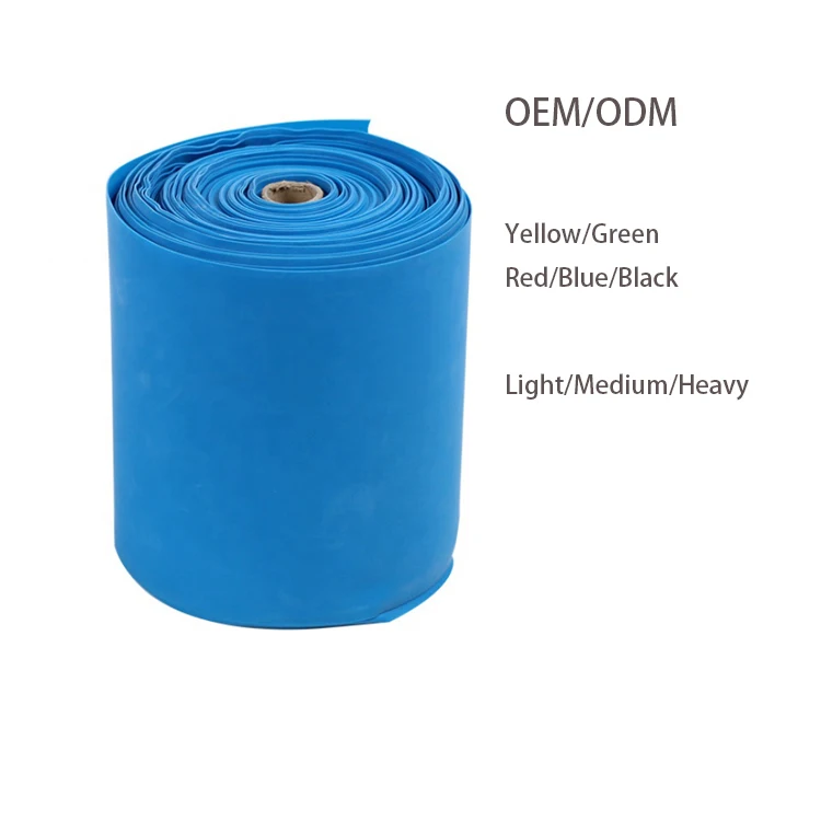Hot Sale Custom Logo Yoga Elastic Stretching Band Exercise Rubber Resistance Band Workout Fitness Latex Theraband Roll