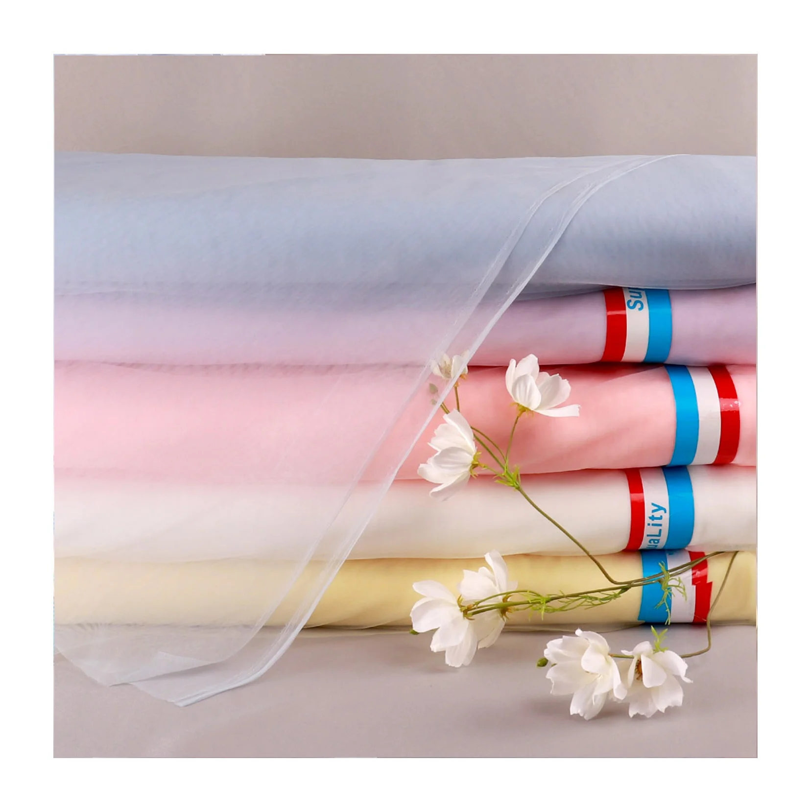 Wholesale 63inch Soft Nylon Tulle Mesh Illusion Bridal Bolt Fabric for Wedding Party Dress