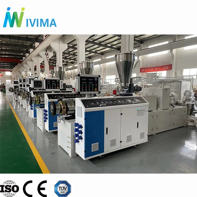 Ivima High efficiency plastic extruder machine/SJSZ series double screw extruding plant