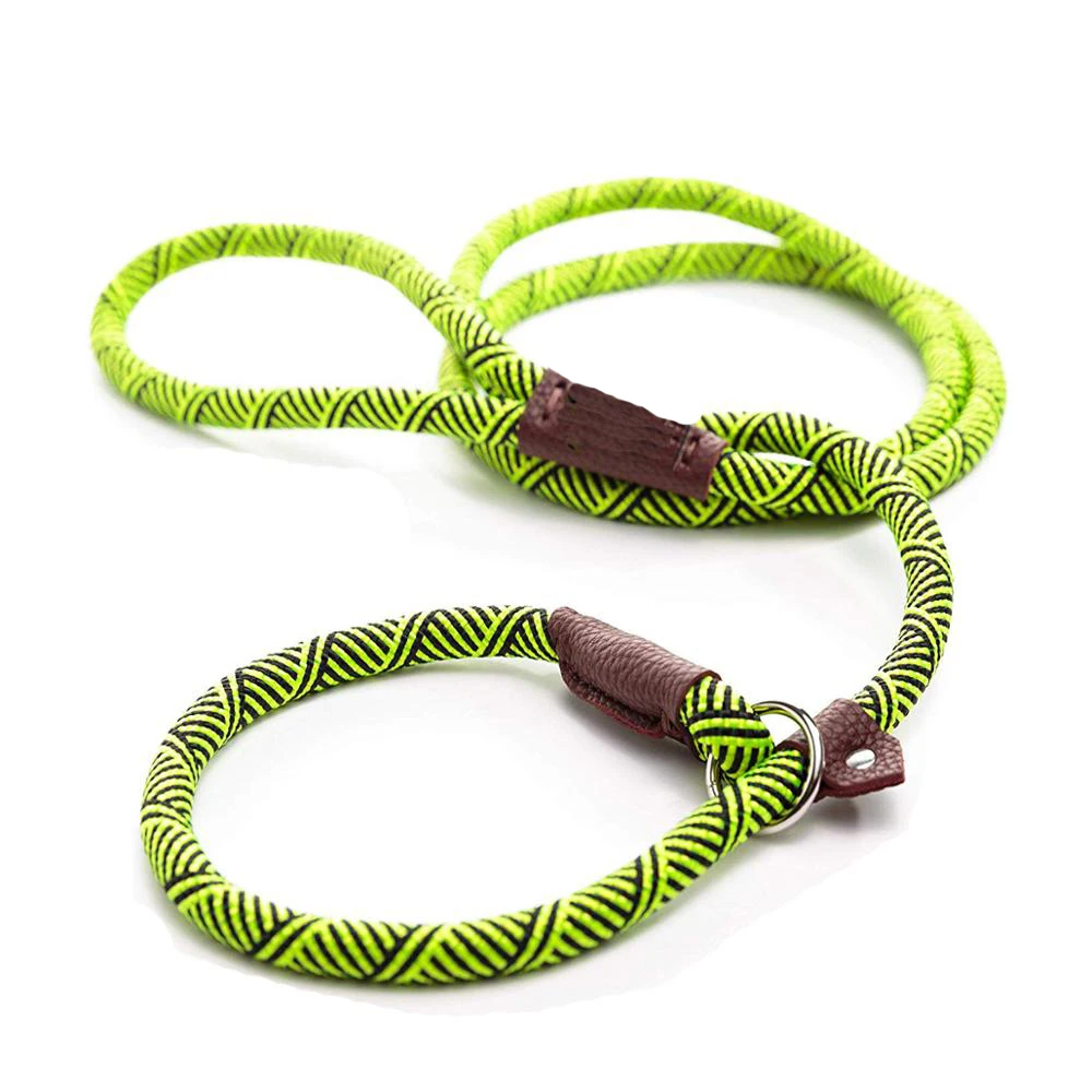 Amazon hot-selling  high quality dog leash mountain rope slip lead rope leash for walking hiking