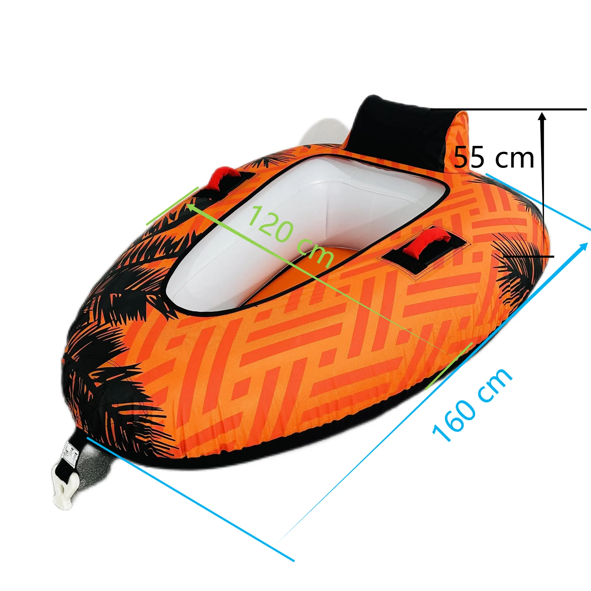 1 Safety inflatable boat tube and tug water sports tug row surf tug tube boat pull pipe