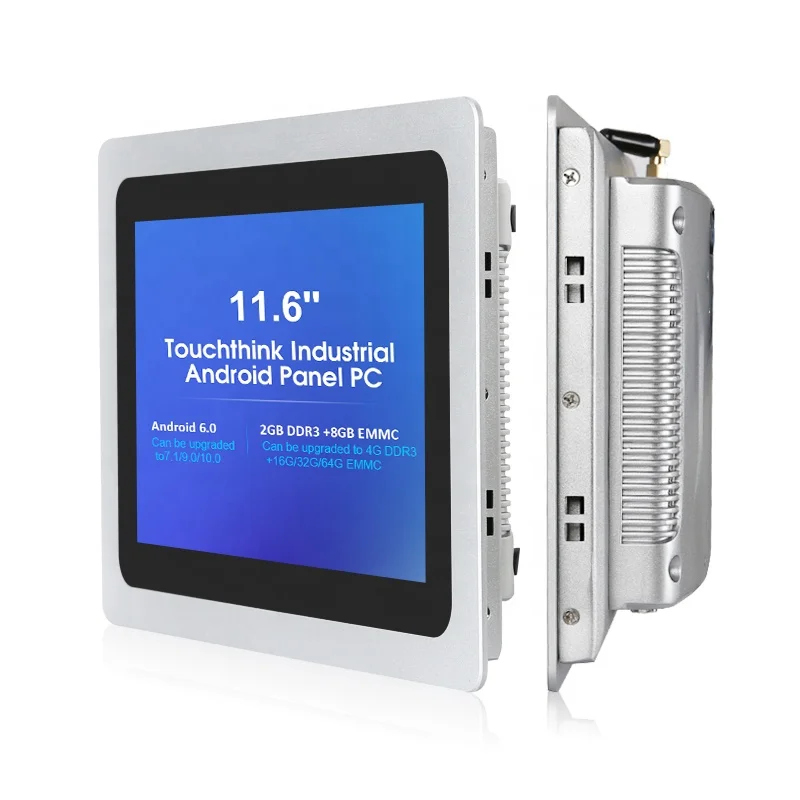 Touchthink ip65 waterproof industrial desktop computer dc9v-24v 11.6 inch industrial android tablet touch panel pc