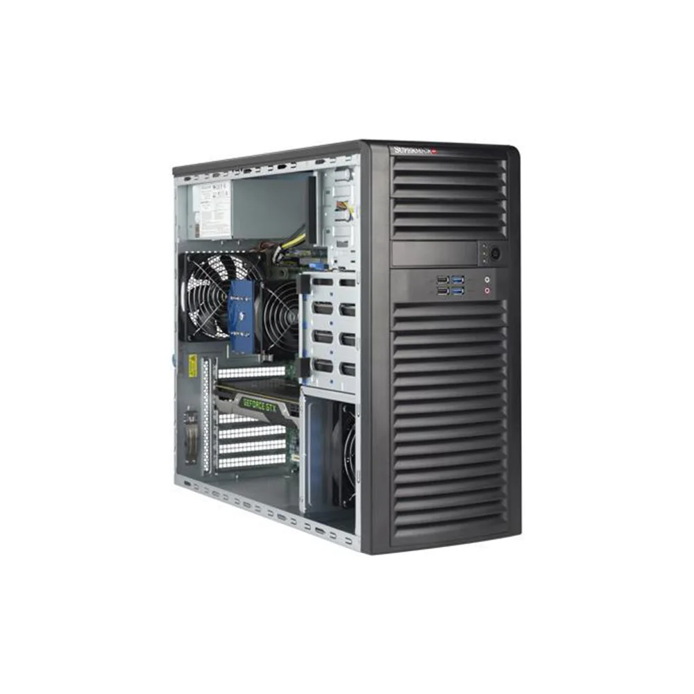 Intel C242 Chipset Supports Intel Xeon E-2100 CPUs Mid Tower Server Barebone SYS-5039C-I