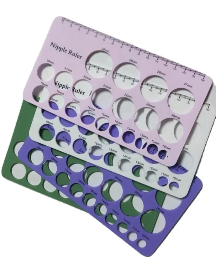 Custom Logo  and New Food Grade Pumping Starter Kit Soft Silicone Nipple Ruler