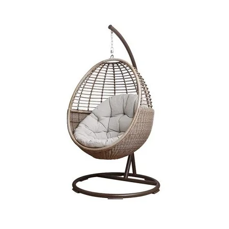 Premium Quality White And Black Powder Coated Outdoor Iron Swing For Home Decorative