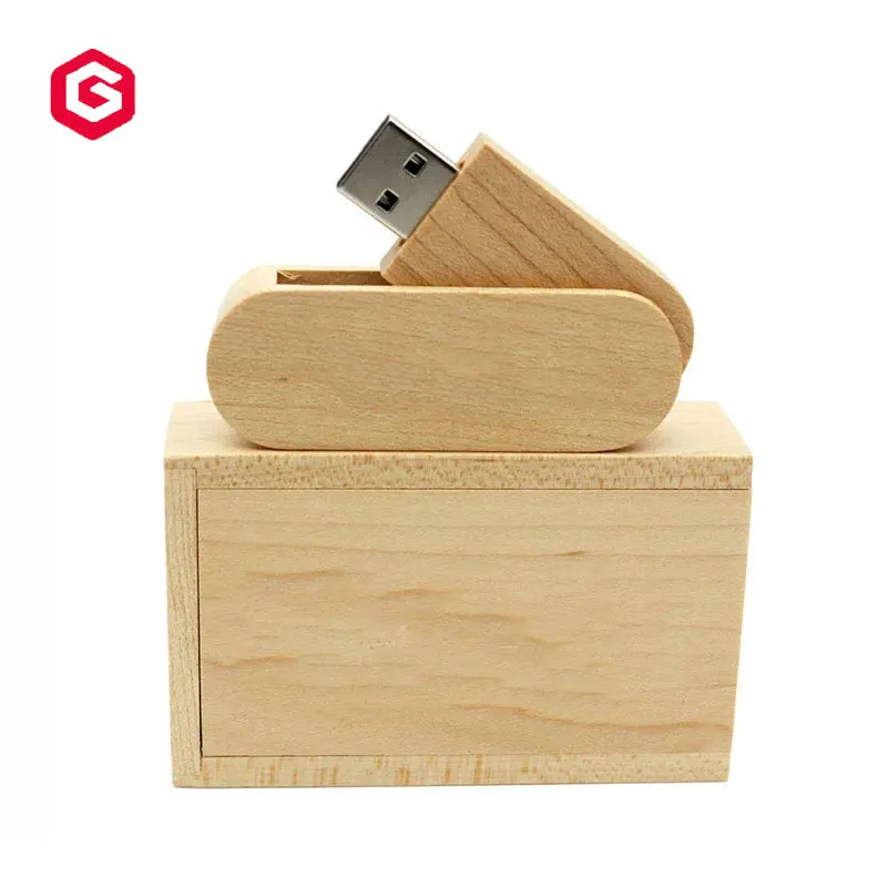 Custom laser engraved LOGO natural bamboo swivel wooden pendrive usb flash drive memoria usb 2.0 3.0 1 2 4 8 16 32 64 128 256 gb