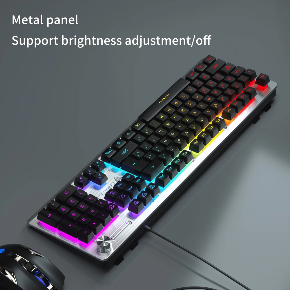 Роскошная игровая клавиатура Klavye с логотипом на заказ USB проводная CE FCC алюминиевая