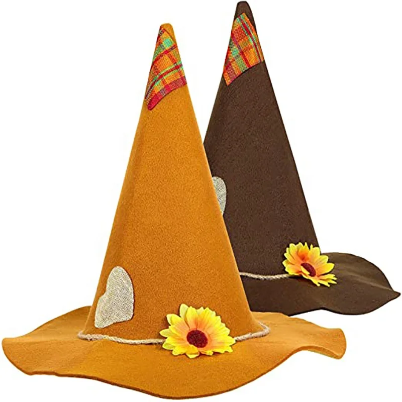 Funny Party Scarecrow Hat Felt Scarecrow Hat Scarecrow Costume Accessory For Halloween Costume Party Factory Wholesale