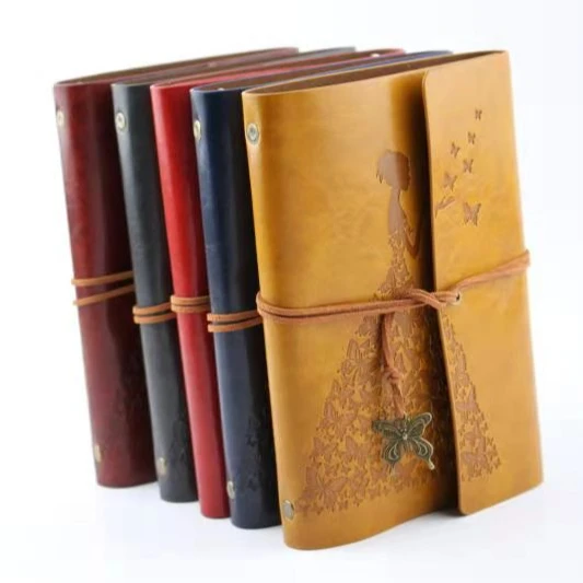 Cheap price Multicolor A6 loose-leaf Embossing Notebook pu leather Journal Notebook for sale