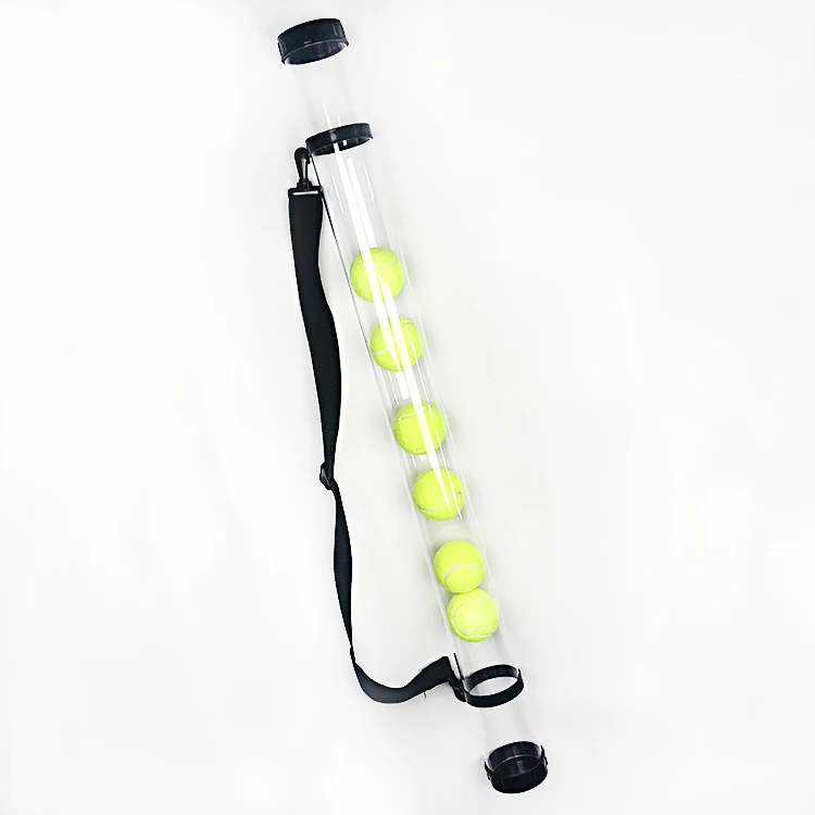 High quality tennis ball pick up tube with shoulder strap/tennis ball tube picker