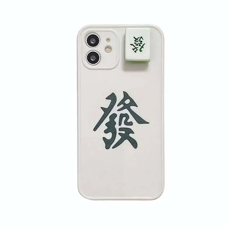 Gout rotation stereoscopic mahjong Mobile Phone Bags & Cases For iPhone 12 pro/13