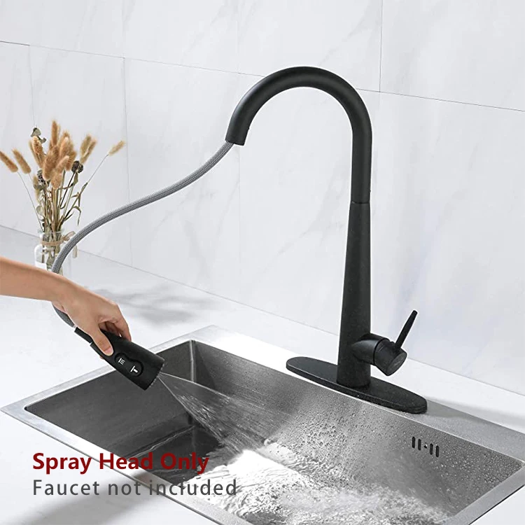 AK3 Kitchen Pull Out Spray Head Replacement Part Bathroom Kitchen Sink Tap 3-Function Splash-Proof Kitchen Faucet Aerator