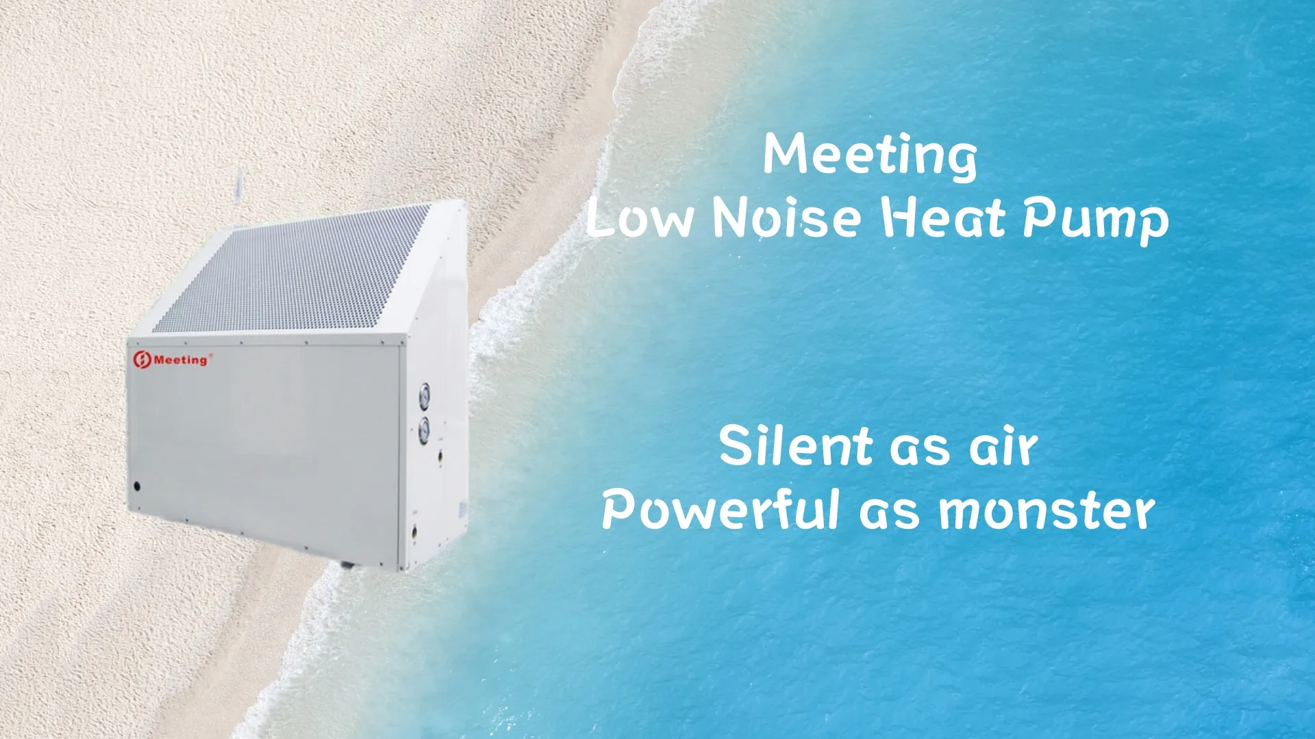 Meeting MD30D super low noise EVI heat pump air to water with stainless steel material