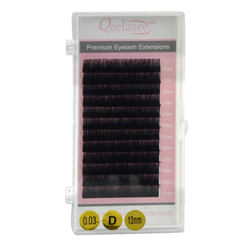 Qeelasee lash factory korea pbt fiber silk eyelash extensions private label