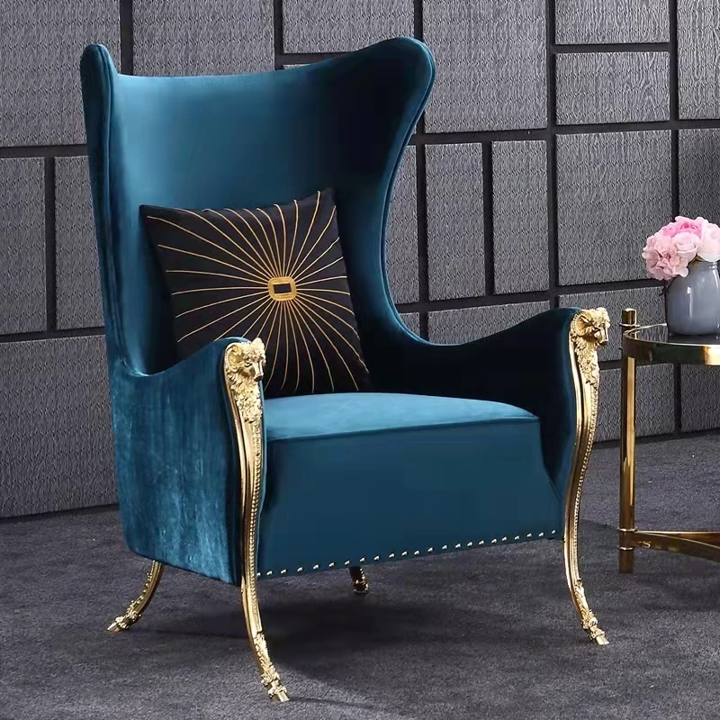 New American Postmodern Light Luxury With Sheep Head And High Back Armchair Single Sofa Designer Chair