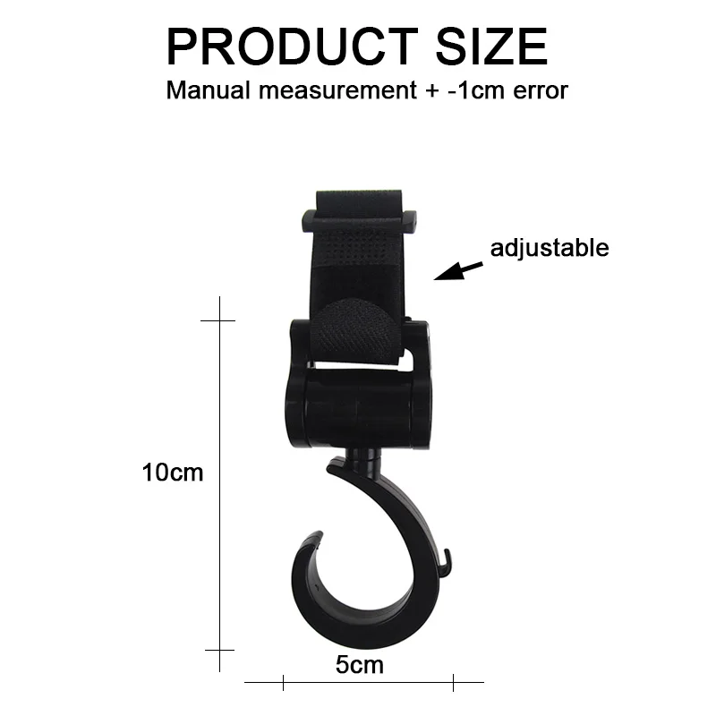 
Stroller Hook - 2 Pack of Multi Purpose Hooks Clip Hanger Great Accessory for Mommy when Jogging, Walking or Shopping 