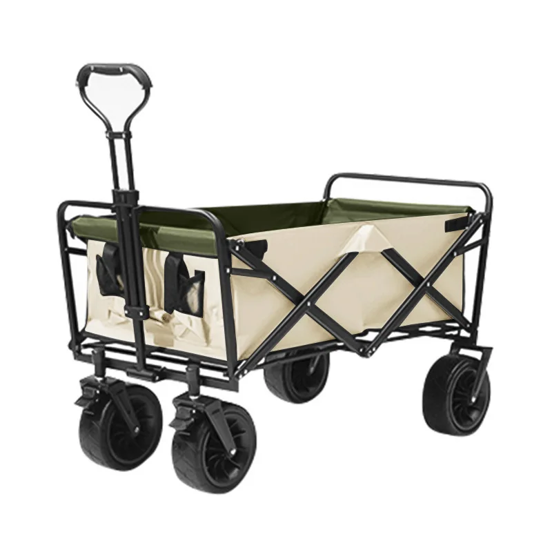 Hot Selling Outdoor Camping Cart Portable Foldable Trolley Wagon Camping Car Picnic Equipment Trolley