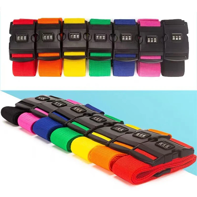 High quality suitcase belt strap lock webbing suitcase luggage belt luggage belt with lock