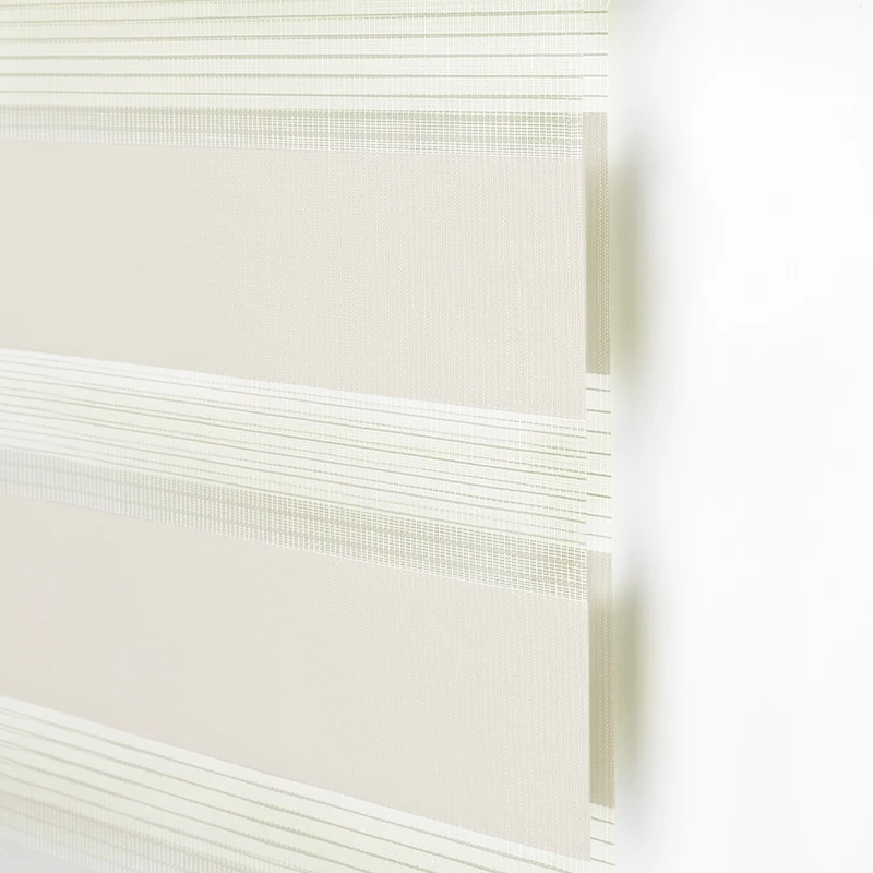 Cored Day and Night Zebra Roller Blind Double Fabric Translucent or Blackout Vision Curtains for Window  with Aluminium Cassette