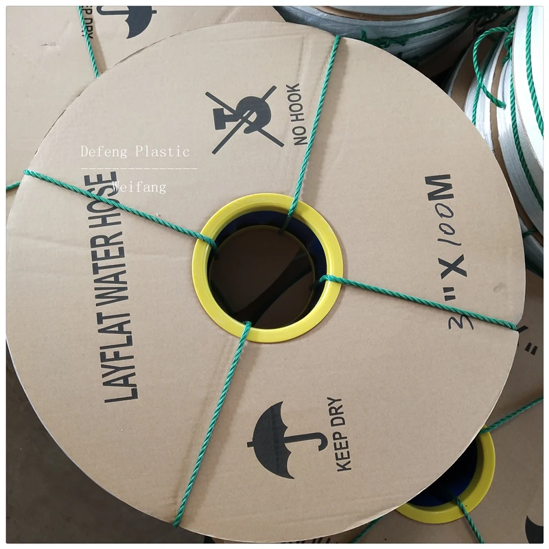 
Good Quality Rounded PVC Anti-Stretch Cloth Irrigation Hose Pipe for Agriculture 