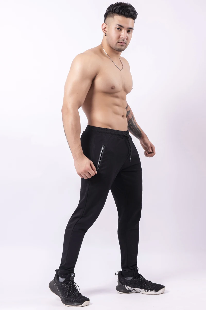 Custom track suit brand designer casual men plain jogging wholesale zipper jogger pants for men