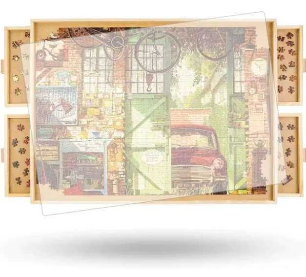 Wholesale Educational Wooden Jigsaw Puzzle Board Arabic Alphabet Board Puzzles with Drawers for Learning