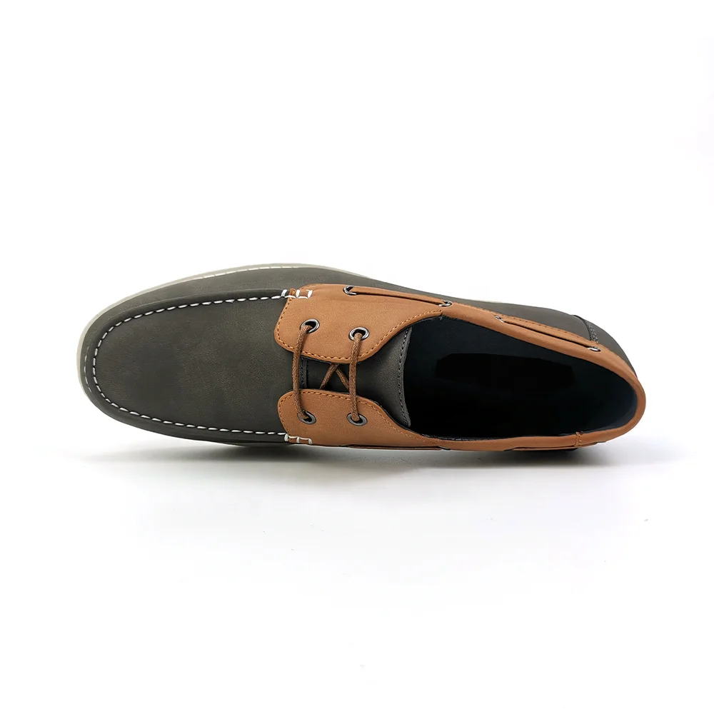 Flat Casual Shoes PU Leather Loafers Men Boat Shoes Wholesale