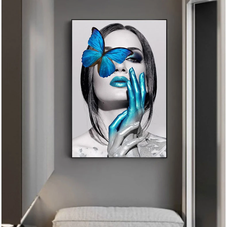 
Oil Painting Home/ Hotel/Restaurant Individual Butterfly Girl Wall Decoration 