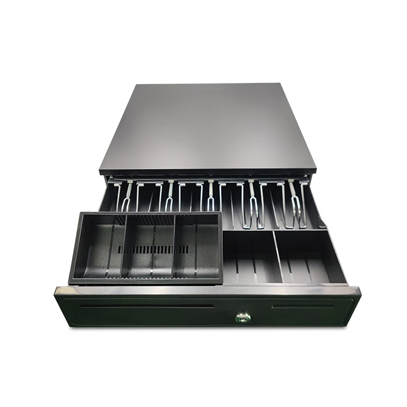 Factory Price Supermarket Metal Cash Register 405H with Black Flip Top Security Cash Drawer Checkout Counter