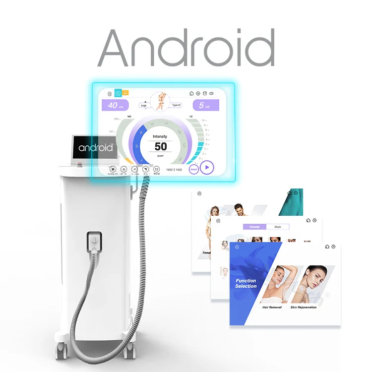 Smart android system laser diode hair removal machines 1200 watt 2021