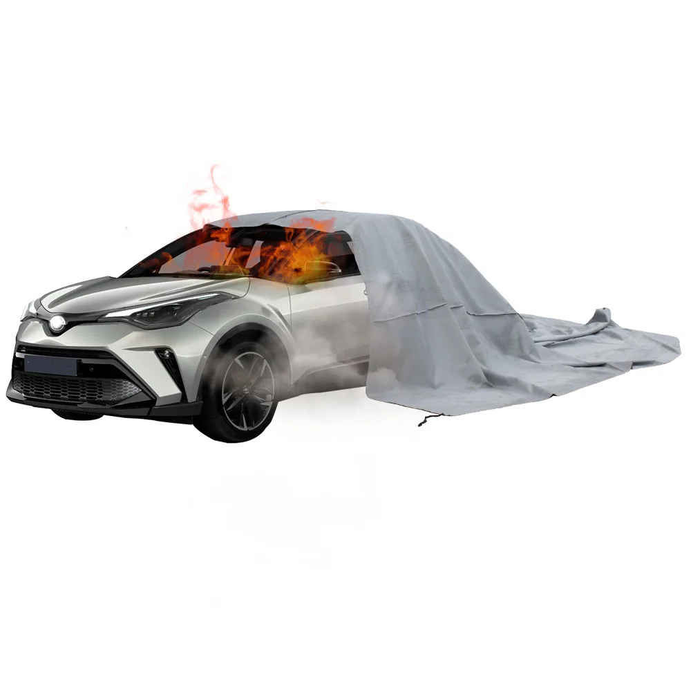 China manufacture quality 20ft x 30ft car fire safety blanket electric vehicle battery fires Car fire blanket