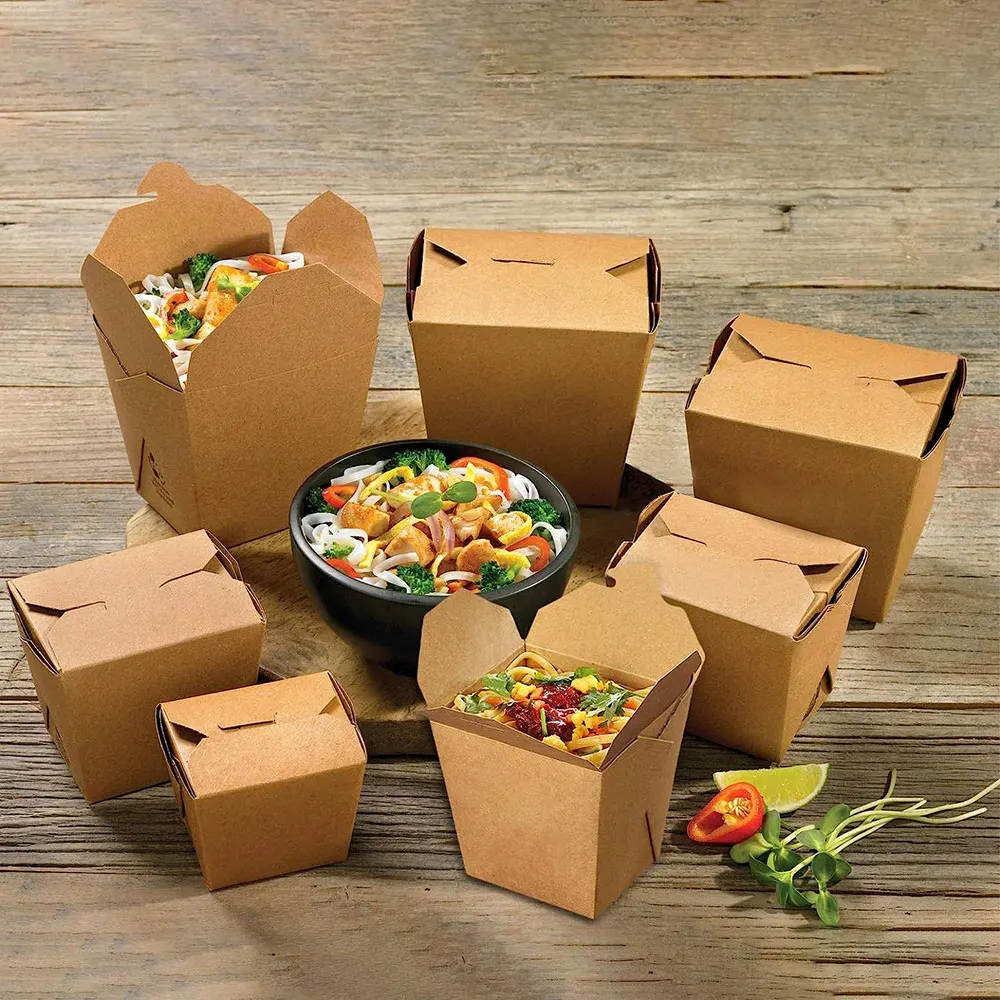 Takeaway Paper Sushi Box Sushi Packaging Box for Sushi, Chinese Take Out Box To Go Boxes Restaurant, Rice Box Paper Noodle Box