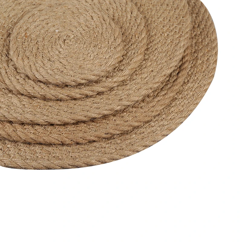 Simple innovative luxury environmentally friendly Thickened linen home table mat anti scalding heat insulation coaster