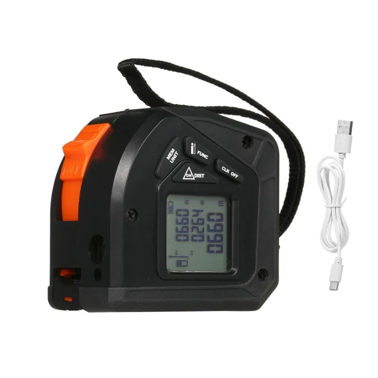 50m+5m Laser Tape Measure 2-in-1 Laser ranging tools Smart digital tape measure