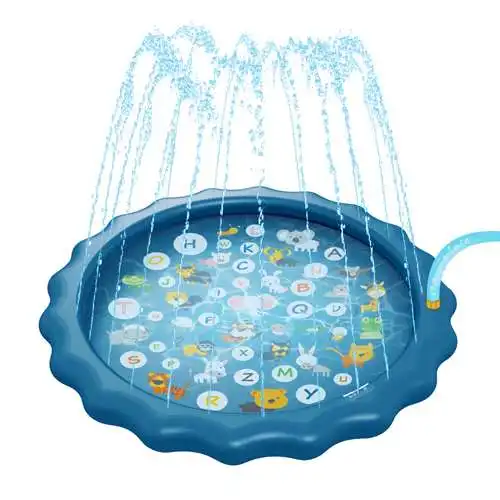 68 Inches Summer Fun Garden Eco-friendly Sprinkler Pad Toys  Inflatable Splash Play Mat