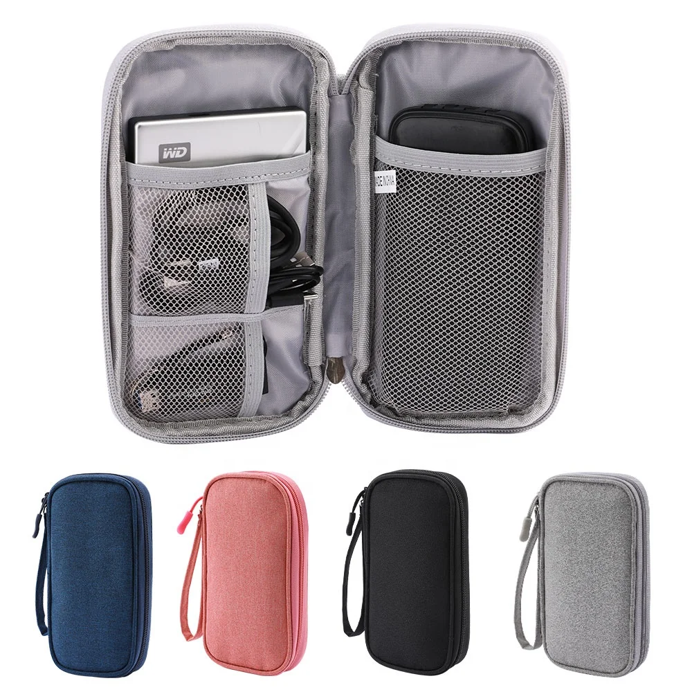 Multifunctional Nylon Fabric Mobile Power U Disk Storage Bag Hard Drive Case Tool Organizer