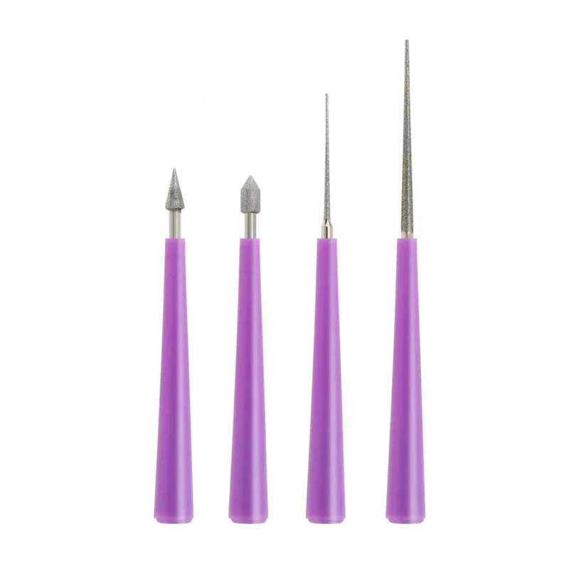 4pcs Diamond Tipped Bead Reamer Burr Beading Hole Enlarger Tools Puncher For DIY Jewelry Making Bead Reamer