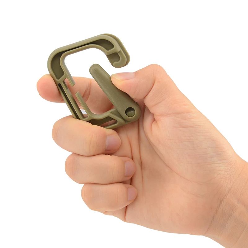 Wholesale Tactical Multipurpose Small D-Ring Locking Hanging Hook Tactical Link Snap Keychain