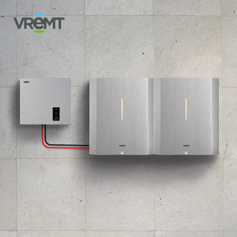 VREMT 10kWh параллельный литий-ионный аккумулятор для хранения и 5 кВт однофазный MPPT Гибридный инвертор домашнего питания