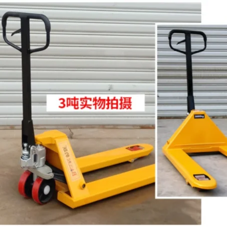 1.T/2.5T/ 2T/3T manual hydraulic handling forklift pull push trailer trolly