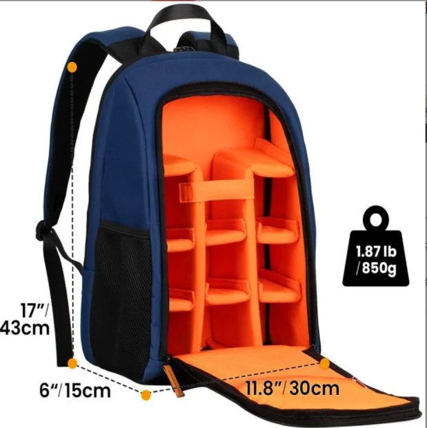 factory manufacture Professional Dslr Camera Bag Travel digital waterproof camera backpack