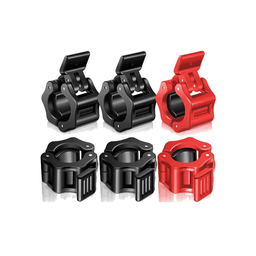 Wholesale Dropshipping Red Black 250g/pair Plastic Nylon Collar Barbell For Professional Sports Training