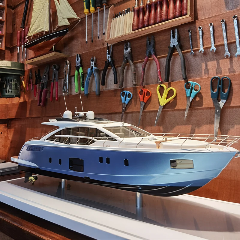 Handmade Plastic Crafts Featuring Sunseeker Princess Other Yacht Brands Gift Boating Customized 75cm Riva Yacht Ship Model