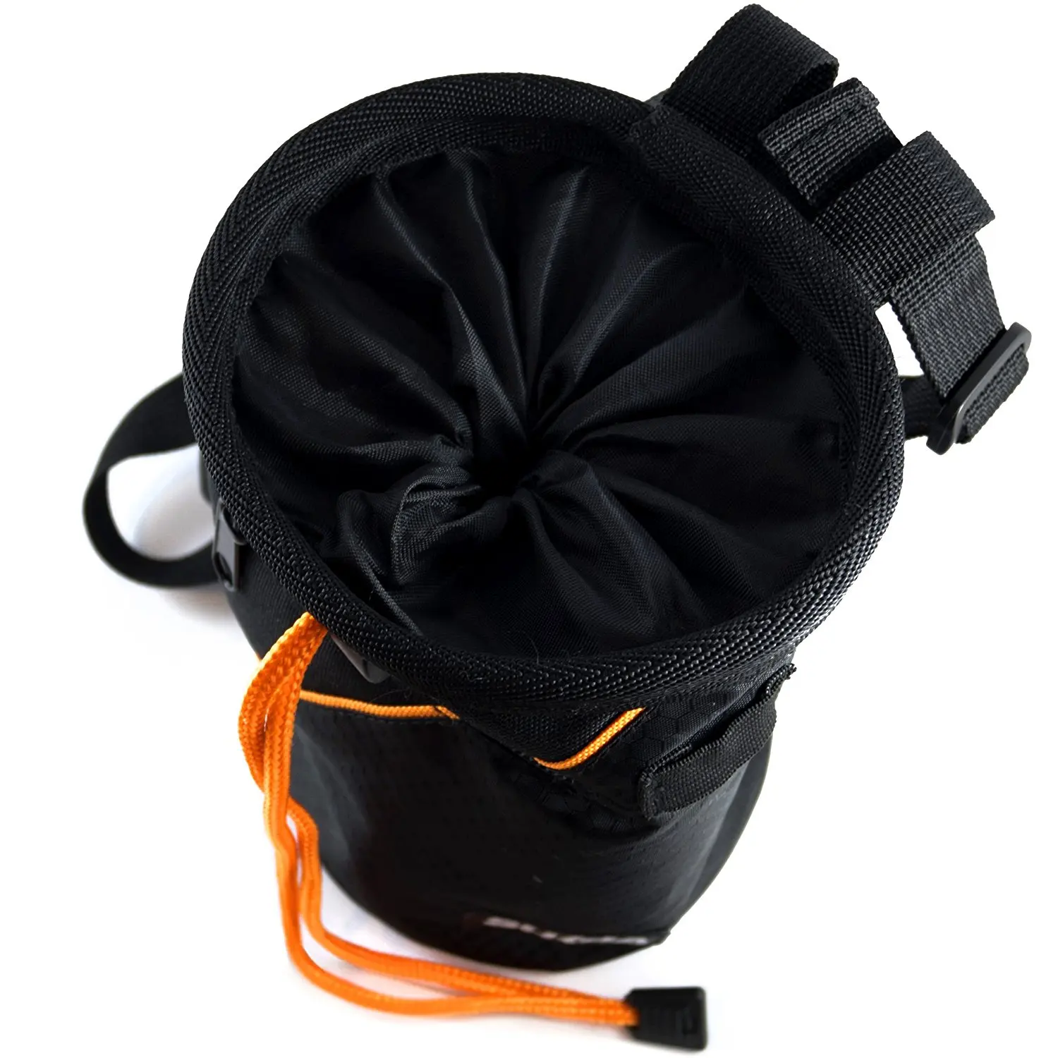 Custom Logo Black Drawstring Closure Climbing Chalk Bag for Rock Climbing Weightlifting, Bouldering Gymnastics