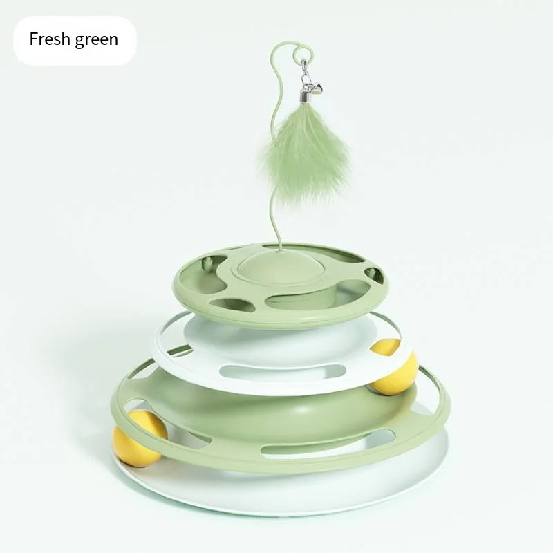 Cat flying saucer turntable toy Cat play table puzzle interactive spillable turntable pet fun cat toy