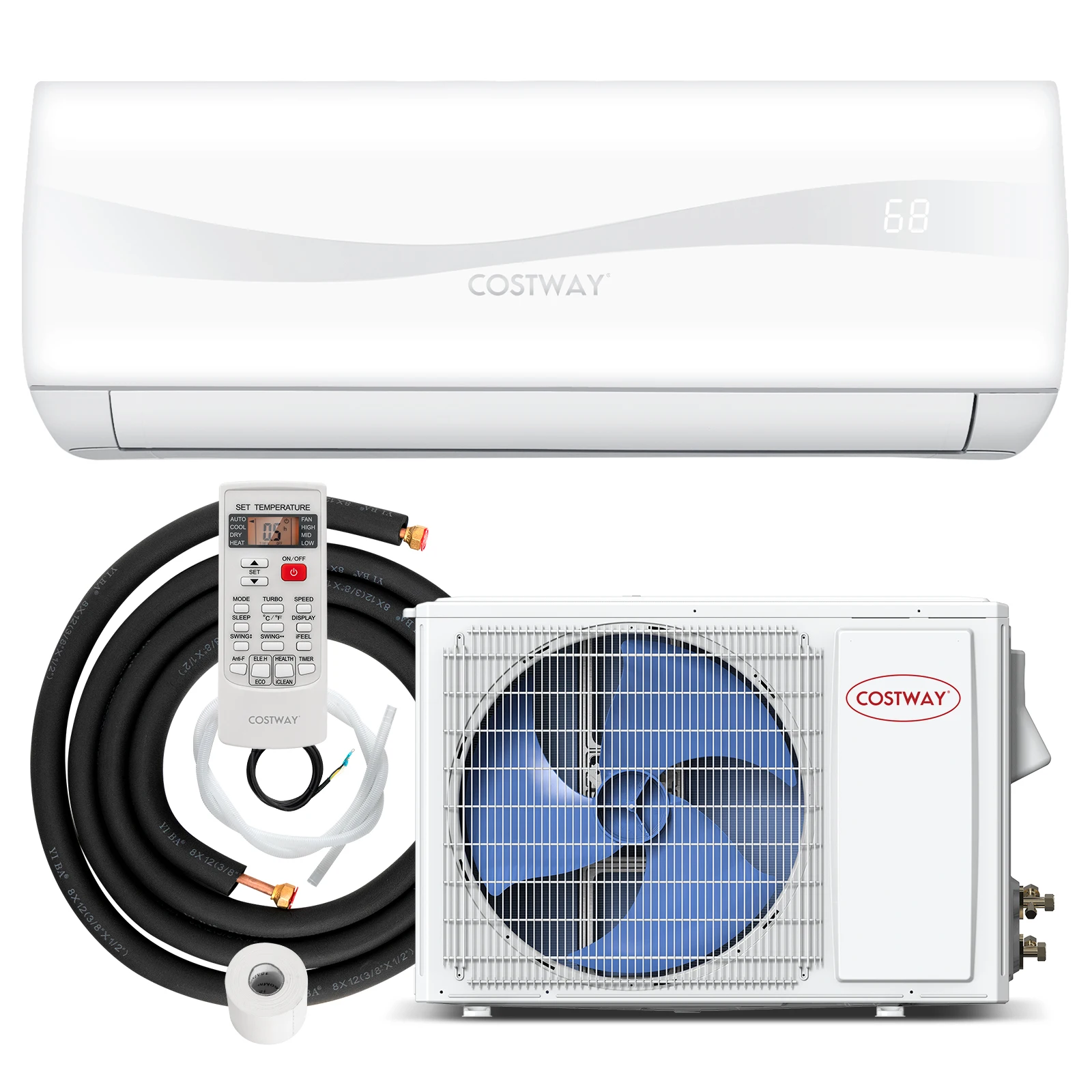 Официальное время доставки от 2 до 5 дней-24000 BTU 18 SEER2 208-230 В мини Сплит-кондиционер и обогреватель без каналов