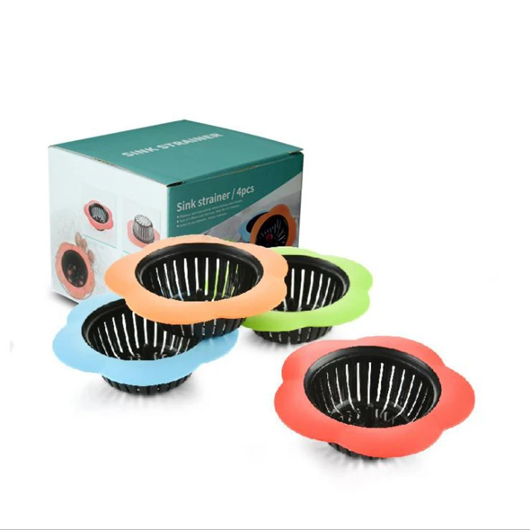 Kitchen Bathroom Accessories Portable Plastic Sink Strainer Waste Plug Sink Filter Waste Collector Colanders Sewer Strainer