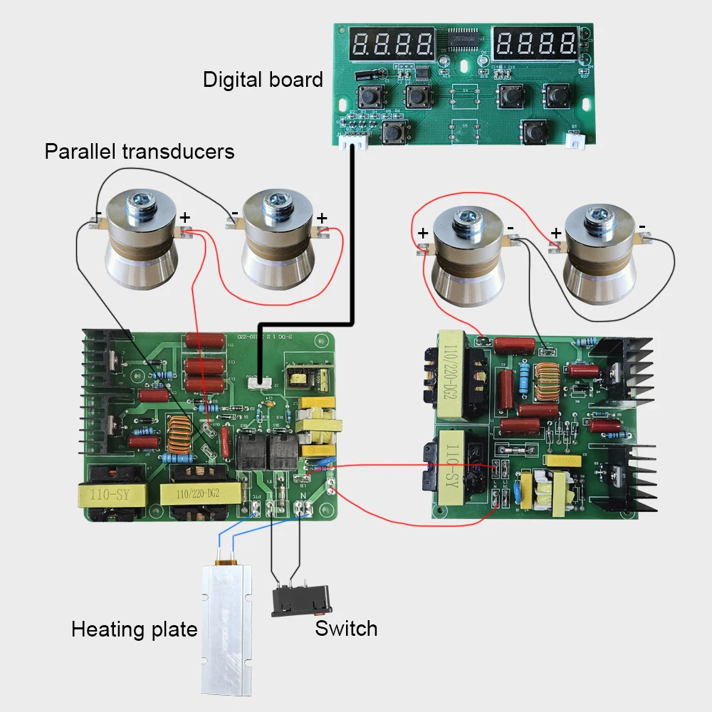 Easy Clean 60W 40kHz Ultrasonic Parts PCB Transducer Generator Ultrasonic Circuit Board